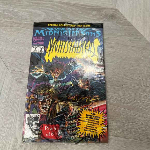 Nightstalkers Comic Book #1 Rise of the Midnight Sons Marvel Sealed in Bag NEW - Picture 2 of 7